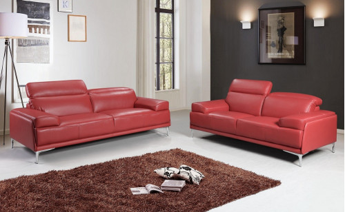 Nicolo Sofa Set Red J&M Furniture Nicolo Sofa Set Red J&M Furniture