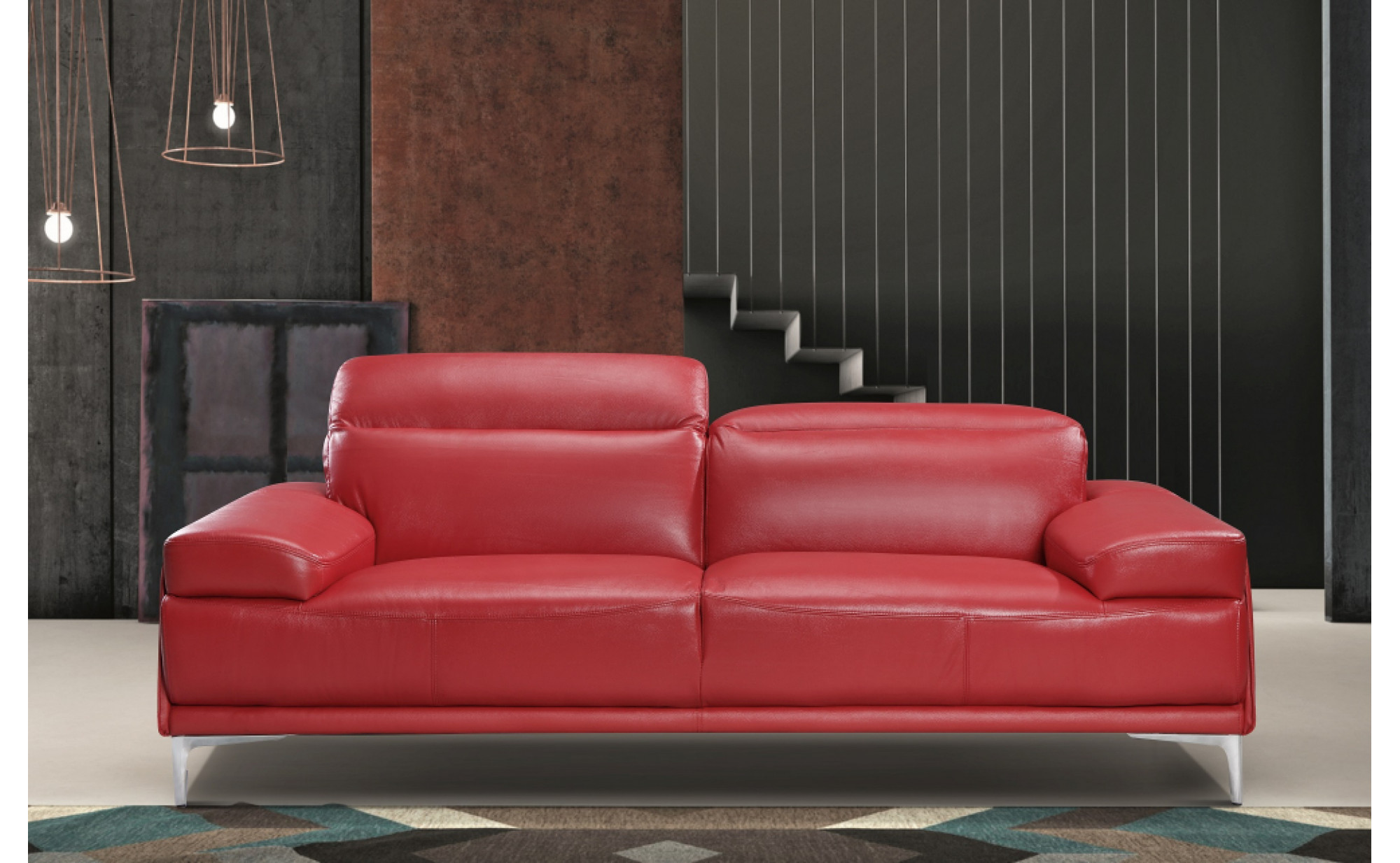 Nicolo Sofa Set Red J&M Furniture JM