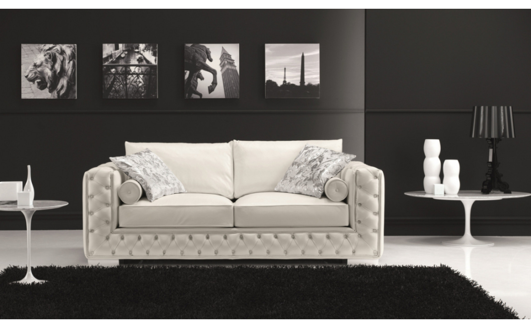 Vanity Sofa Set White J&M Furniture